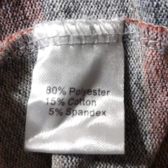 Women's Grace & Emma Medium tan & burgundy plaid waterfall open front ca… - Picture 7 of 9